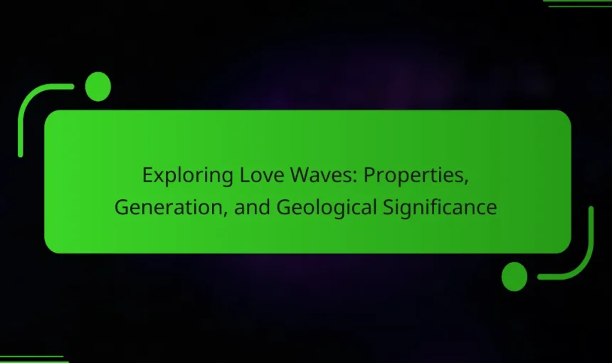 Exploring Love Waves: Properties, Generation, and Geological Significance