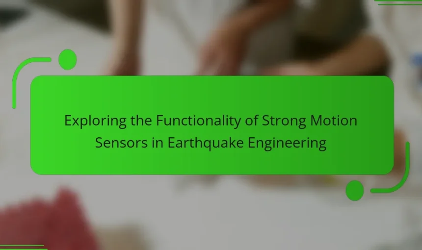 Exploring the Functionality of Strong Motion Sensors in Earthquake Engineering