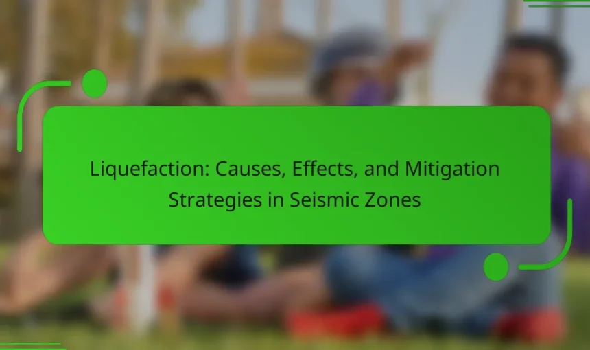 Liquefaction: Causes, Effects, and Mitigation Strategies in Seismic Zones