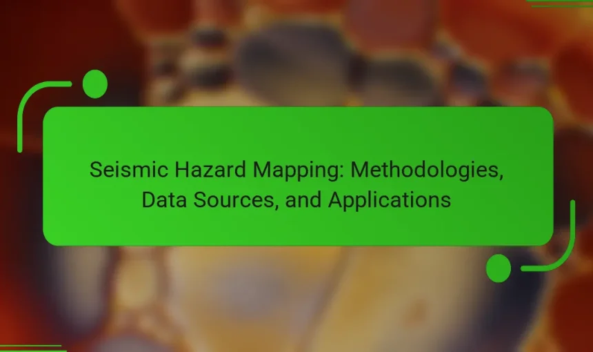 Seismic Hazard Mapping: Methodologies, Data Sources, and Applications