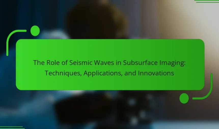 The Role of Seismic Waves in Subsurface Imaging: Techniques, Applications, and Innovations