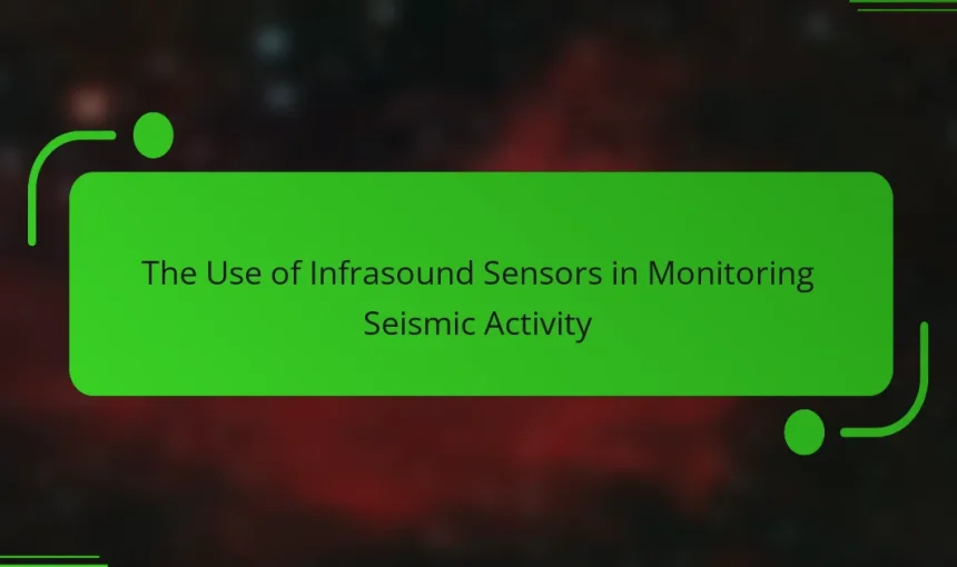 The Use of Infrasound Sensors in Monitoring Seismic Activity