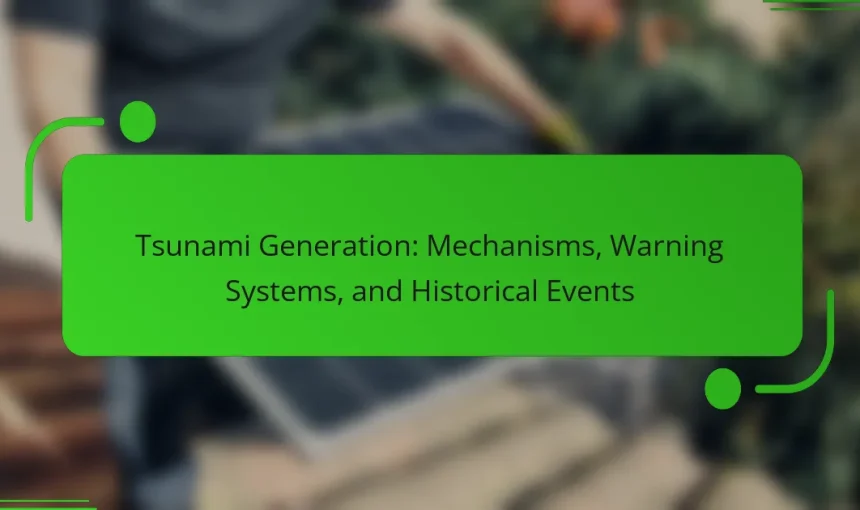 Tsunami Generation: Mechanisms, Warning Systems, and Historical Events