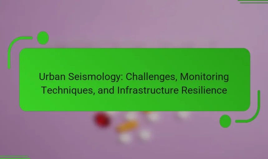 Urban Seismology: Challenges, Monitoring Techniques, and Infrastructure Resilience