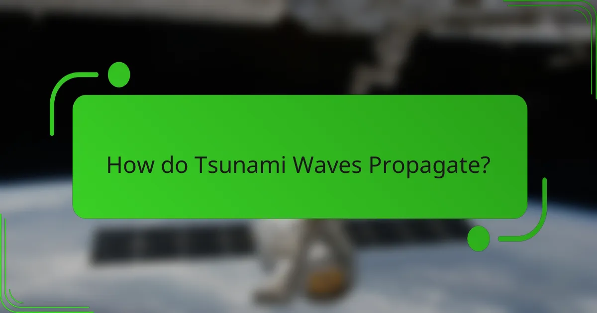 How do Tsunami Waves Propagate?