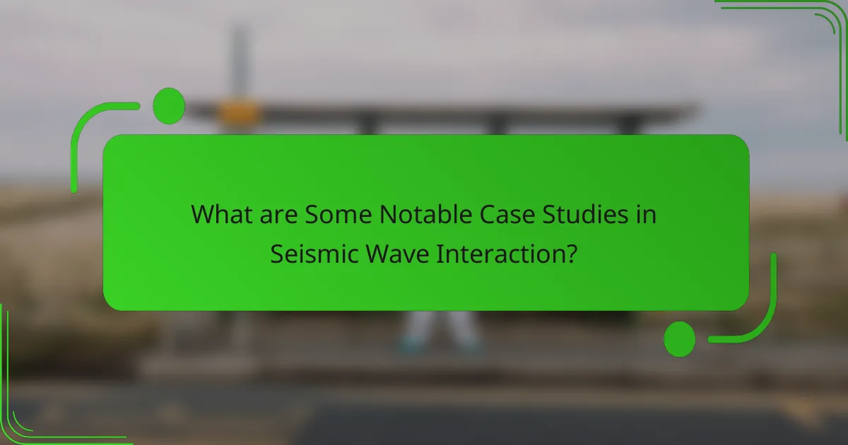 What are Some Notable Case Studies in Seismic Wave Interaction?